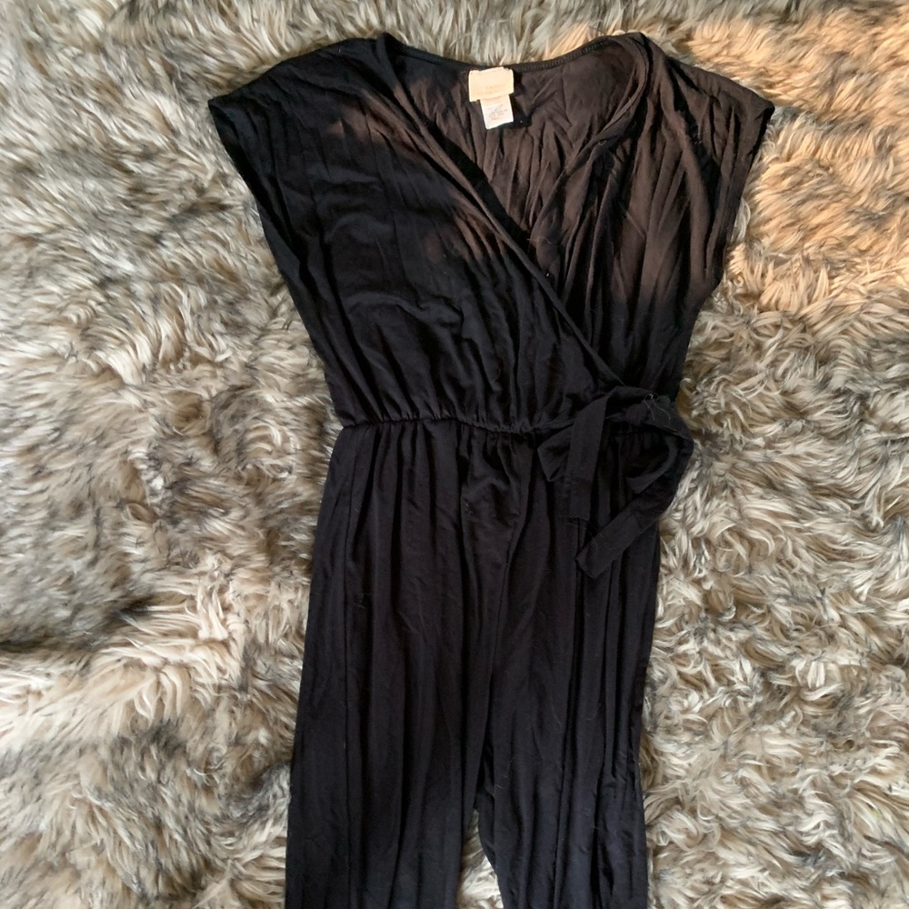 Black cotton jumpsuit